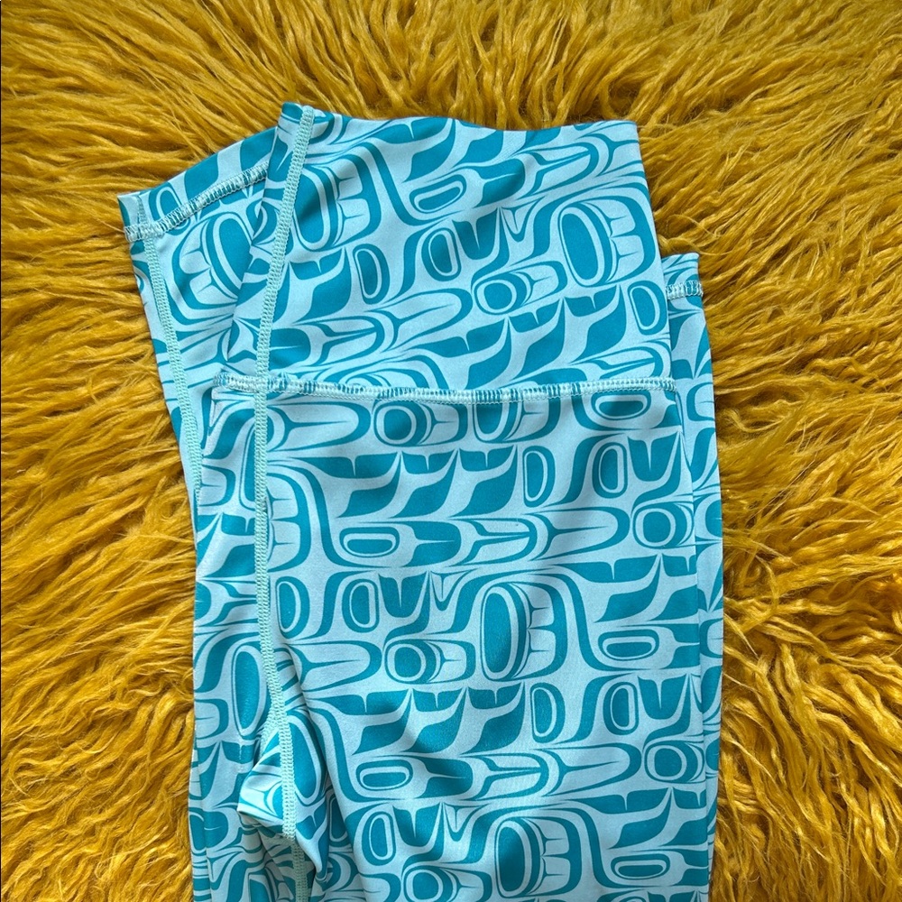 Native Northwest Turquoise Pattern Leggings